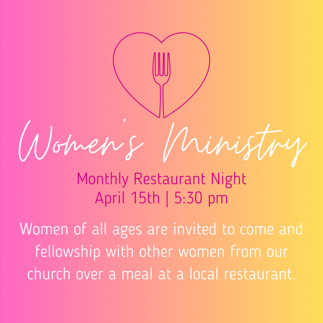 Women's Ministry Restaurant Nights