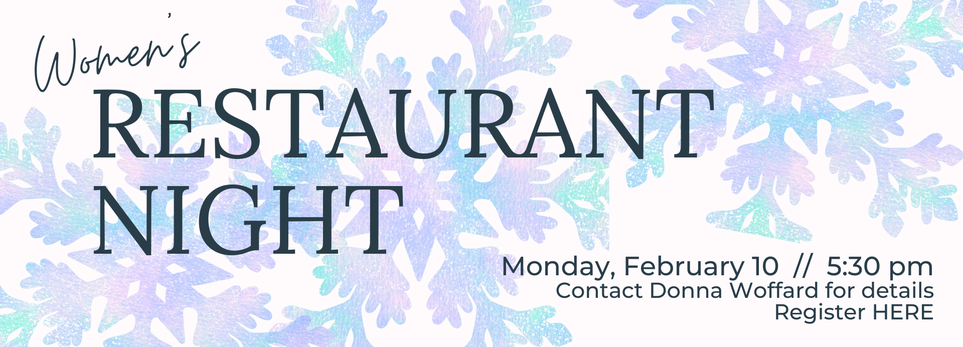 Women’s Restaurant Night short slide